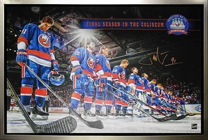 John Tavares Signed Framed Canvas Islanders Final Season Lineup Coliseum Coa - Picture 1 of 1