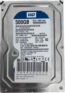Original Western Digital 500GB WD5000AAKX 7200 RPM SATA 3.5" HDD Hard Disk Drive - Picture 1 of 1