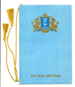 Guy Lombardo Autogramm -Galt Ocean Mile Hotel Menü - Fuß Lauderdale FL - Gold Coast - Bild 1 von 7