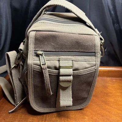 Небольшая холщовая и замшевая повседневная дорожная сумка через плечо Rothco - Изображение 1 из 4