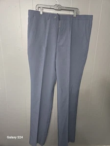 P6193 RuYi Rich Navy Blue Single Pleated Classic Fit Shark Skin Slacks Gr. 40 - Bild 1 von 9