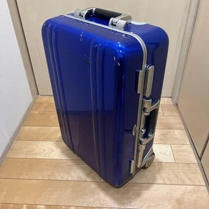 Zero Halliburton Blue 2-wheels Carry Case Suitcase - Picture 1 of 12