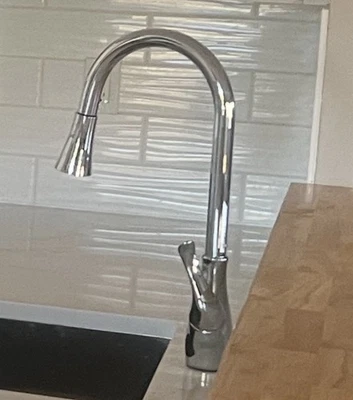 Signature Hardware Pull-Down Kitchen Faucet, Polished Chrome - Image 1 of 4