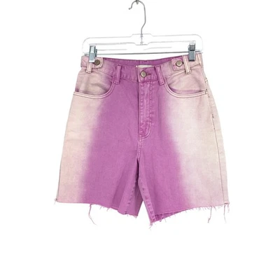 Urban Outfitters BDG Corto Mujer 27 Longline Carpintero Dip Dye Púrpura Rosa Foto 1 de 4