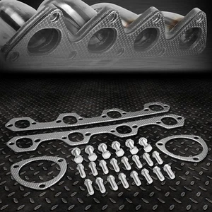 FOR 80-95 FORD F150/F250/F350/BRONCO 5.8L V8 EXHAUST MANIFOLD HEADER GASKET SET - Picture 1 of 6