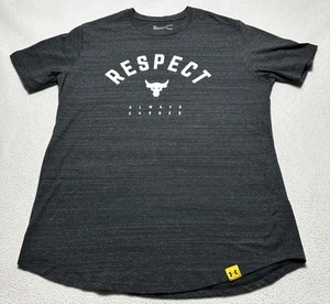 Under Armour Respect Always Earned Loose Fit T-Shirt Heather Gray Large Heatgear - Picture 1 of 9