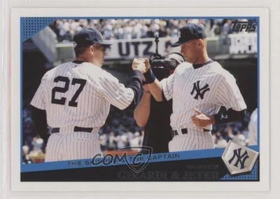 2009 Topps Update Classic Combos Checklist Joe Girardi Derek Jeter #UH69 HOF - Image 1 of 2