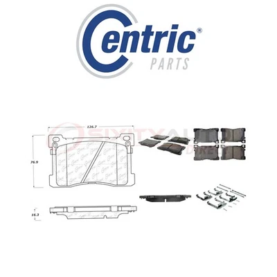 Centric Posi Quiet Ceramic Brake Pads w Shims for 2015-2017 Kia K900 3.8L hs Foto 1 de 4