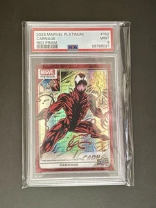 2023 Marvel Platinum High Series Red Prism 102/199 Carnage #152 PSA 9 MINT - Picture 1 of 2
