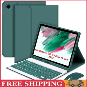 For Samsung Galaxy Tab A9 Plus 11 Inch BT Keyboard Case (Green With Mouse) - Bild 1 von 11