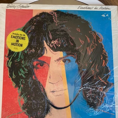 BILLY SQUIER IN SHRINK EMOTIONS IN MOTION VINYL LP RECORD ALBUM HYPE STICKER ! - Image 1 of 4