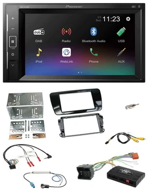 Pioneer DAB Lenkrad 2DIN Bluetooth USB Autoradio für Seat Ibiza 08-15 klavierlac - Bild 1 von 4
