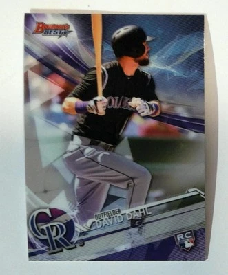 2017 Bowman's Best #11 David Dahl Colorado Rockies RC Baseball - Image 1 of 2