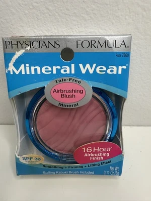 Physicians Formula Mineral Wear Talc-Free Airbrushing Blush, Rose  7860 NIB - Image 1 of 2
