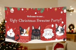 Christmas Banner – Custom Vinyl Banner for Holiday Parties - Picture 1 of 5