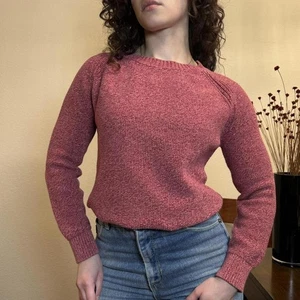 Suéter tejido rojo ladrillo Barbour para mujer talla 6 pulóver manga larga - Imagen 1 de 5