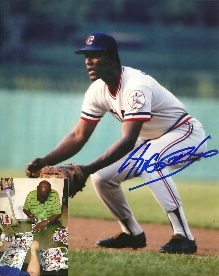 FOTO 8x10 firmada autografiada por indios de Rico Carty Cleveland con certificado de autenticidad primera base Foto 1 de 1