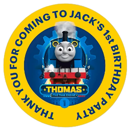 48 personalised Thomas Tank Engine Party Bag Stickers 40mm Sweet Bag Cone labels - Imagem 1 de 1