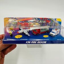 Micro Machines #30 Fire Rescue Plane Firetruck Ambulance 1997 Sealed Toys