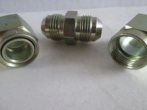 Aeroquip FTG. ASSY. FC2875-08 Flare Fitting Double Nut 3/4-16 Air Line Hose - Picture 1 of 11