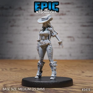 Female Gunslinger A by Epic Miniatures Monster RPG D&D Pathfinder 3D Print - Picture 1 of 2