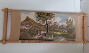 TAPESTRY WOODEN WORKING FRAME 69 X 28 CM + RICO GOBELIN TAPESTRY 59912 STARTED - Picture 1 of 1