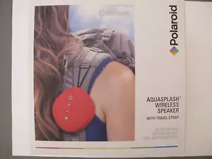POLAROID AQUASPLASH WIRELESS Speaker -Bluetooth- PBT605 Weatherproof ~ RED - Picture 1 of 3