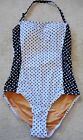 Nwt Downeast De Collection Darling Dot 1Pc Swimsuit Ready For Riviera Polka Sz L