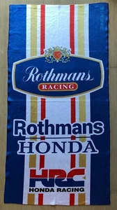 Genuine Rothmans Honda Racing HCR Sports 100% Absorbent Cotton Bath Beach Towel - Picture 1 of 12