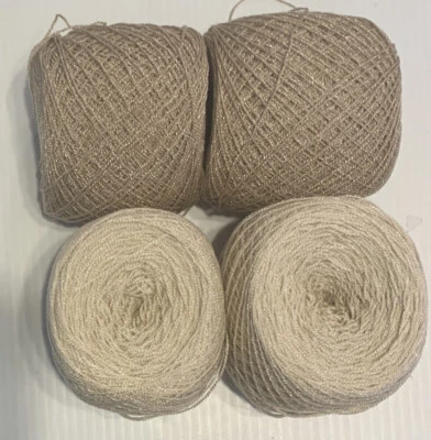 Crystal Lace Yarn. Colors  42  & 41N. Acrylic/Rayon,900 yards each. 1 lot of 4 - Image 1 of 3