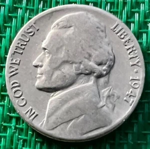 1947-S Jefferson Nickel - FREE SHIPPING - Picture 1 of 2