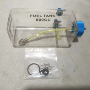300-1600CC More Transparent Plastic RC Fuel Tank with CNC Alu Cover for Nitro an - Picture 1 of 19