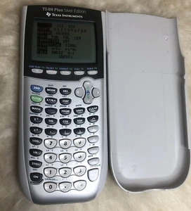 Texas Instruments TI-84 Plus Silver Edition Graphing Calculator w/ Cover /Works - Picture 1 of 7