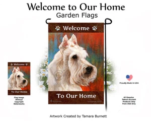 Welcome Garden Flag - Wheaten Scottish Terrier 124A - Picture 1 of 1