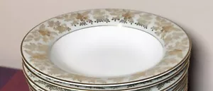 Noritake 5486 WEISS GOLD BLUMEN Suppe Dessert Salat Schüssel 7 3/4" - Bild 1 von 5