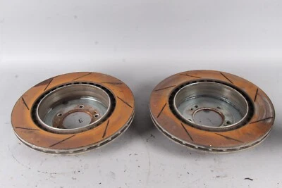 MITSUBISHI EVO X 10 MR GSR FRONT AND REAR SLOTTED BRAKE ROTORS DISCS - Image 1 of 4