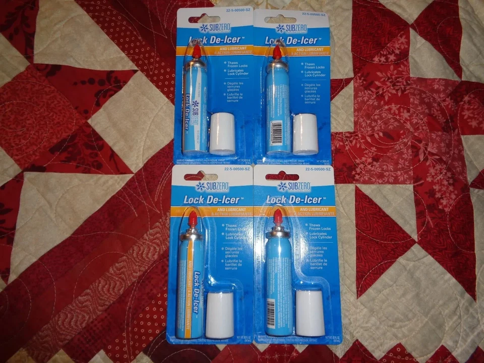 LOTE 4 Descongelador y Lubricante Hopkins SubZero Lock 0,62 oz Ea Car/Deadbolt/Auto/SUV Foto 1 de 1