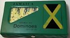 Set of 28 Double Six Jamaica Dominoes in Green Plastic Button up Case **READ** 
