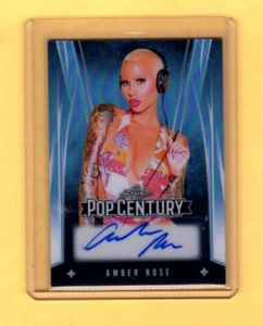 2025 Leaf Pop Century   AMBER ROSE   7/7    Autograph CARD - Picture 1 of 2
