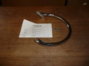Triumph Bonneville T120 16-22 + OEM Accessory Chrome grab bar rail A9759191 - Picture 1 of 9
