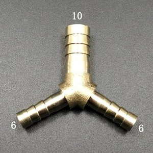 Reductor de púas de montaje para manguera identificación de 3/8"" a 1/4"" o camiseta Y de latón de 10 a 6 mm - Imagen 1 de 1