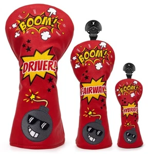 Premium New Boom Embroidery Golf Club Headcover for Driver/Fairway Wood/Hybrid - Picture 1 of 7