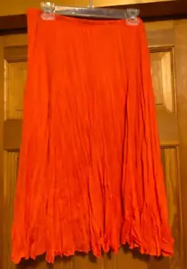 New Directions Red Knee Length Red Skirt Size L - Picture 1 of 7