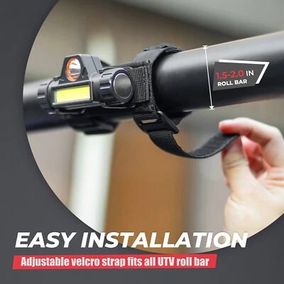 UTV LED Dome Light Roll Bar for 1.25"-2" RZR Can Am Talon Defender ZForce - Image 1 of 4