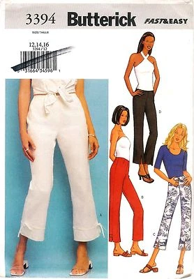 Vintage 2002 Butterick # 3394 Sewing Pattern Misses' Pants Size: 12-14-16 - Image 1 of 2