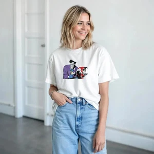 Joker und Harley Quinn passendes Paar Shirt: Vintage DC Comics T-Shirt - weiß - Bild 1 von 5