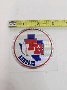 VINTAGE 1970's Texas Rangers Holographic 3x3 Inch Sticker, SUPER COOL! - Picture 1 of 1