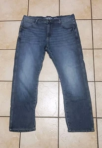 Wrangler Retro Jeans Herren 38x30 Blau Slim Straight Leg Faded Dark Wash Western - Bild 1 von 5