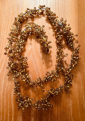 Guirnalda Pottery Barn retirada 60" pimienta con cable de vidrio 5' ámbar dorado Foto 1 de 3