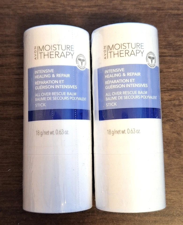 (2) Palos de bálsamo de rescate de curación y reparación intensivas de terapia hidratante Avon Foto 1 de 1